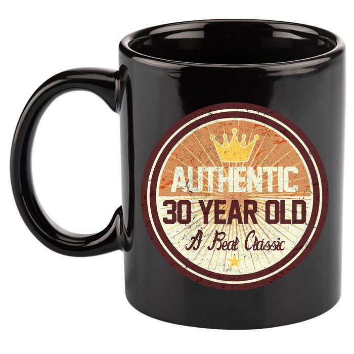 Authentic 30 Year Old Classic 30th Birthday 11oz C Handle Ceramic Mug