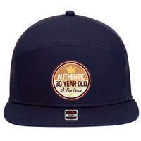 Authentic 30 Year Old Classic 30th Birthday 7 Panel Mesh Trucker Snapback Hat