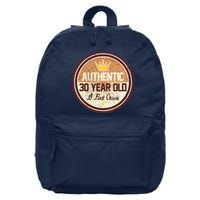 Authentic 30 Year Old Classic 30th Birthday 16 in Basic Backpack
