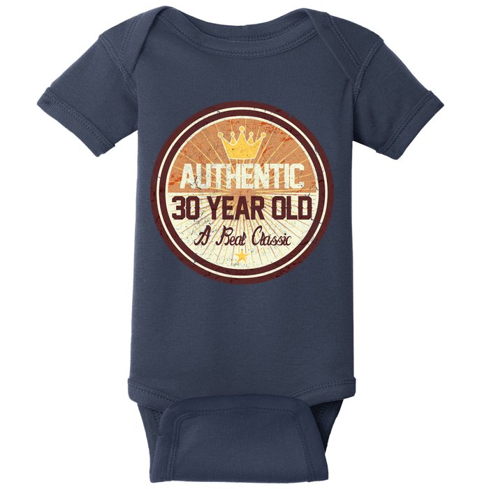 Authentic 30 Year Old Classic 30th Birthday Baby Bodysuit
