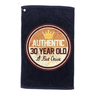 Authentic 30 Year Old Classic 30th Birthday Platinum Collection Golf Towel