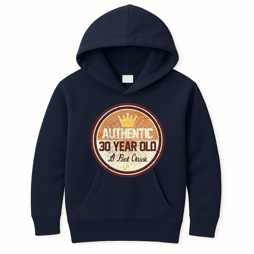Authentic 30 Year Old Classic 30th Birthday Kids Hoodie