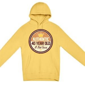 Authentic 40 Year Old Classic 40th Birthday Premium Pullover Hoodie