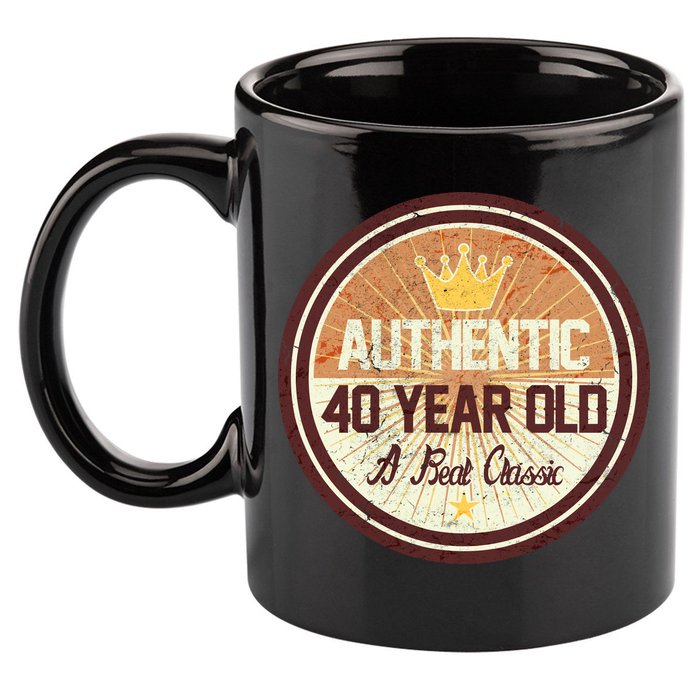 Authentic 40 Year Old Classic 40th Birthday 11oz C Handle Ceramic Mug