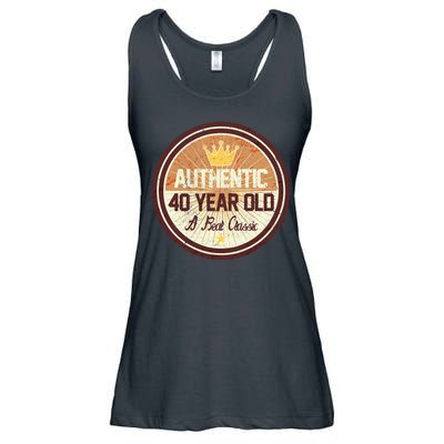 Authentic 40 Year Old Classic 40th Birthday Ladies Essential Flowy Tank