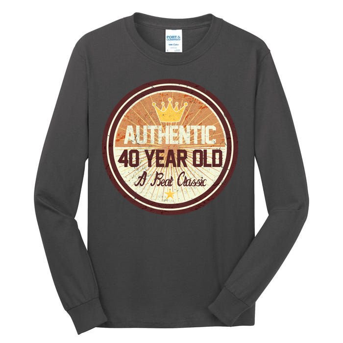 Authentic 40 Year Old Classic 40th Birthday Tall Long Sleeve T-Shirt