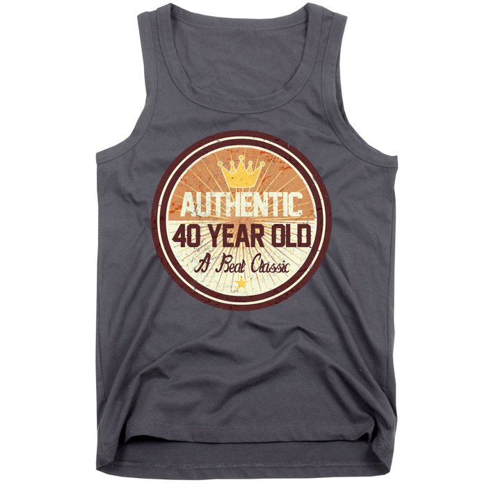 Authentic 40 Year Old Classic 40th Birthday Tank Top