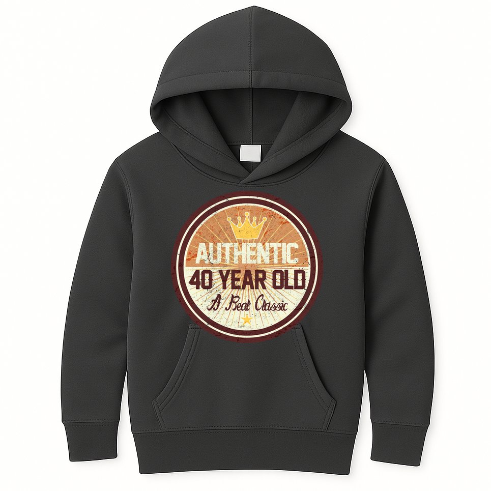 Authentic 40 Year Old Classic 40th Birthday Kids Hoodie