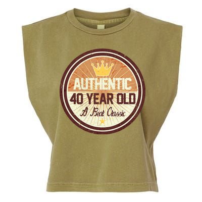 Authentic 40 Year Old Classic 40th Birthday Garment-Dyed Women's Muscle Tee