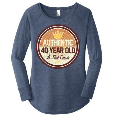 Authentic 40 Year Old Classic 40th Birthday Women's Perfect Tri Tunic Long Sleeve Shirt