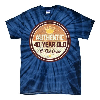 Authentic 40 Year Old Classic 40th Birthday Tie-Dye T-Shirt