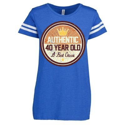 Authentic 40 Year Old Classic 40th Birthday Enza Ladies Jersey Football T-Shirt