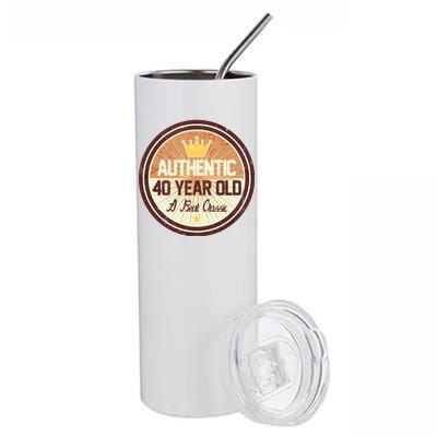 Authentic 40 Year Old Classic 40th Birthday Stainless Steel Tumbler