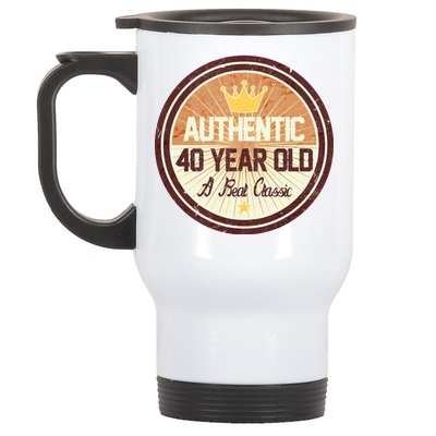 Authentic 40 Year Old Classic 40th Birthday Stainless Steel Travel Mug