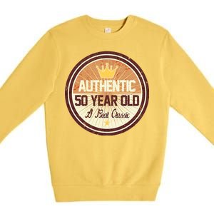 Authentic 50 Year Old Classic 50th Birthday Premium Crewneck Sweatshirt