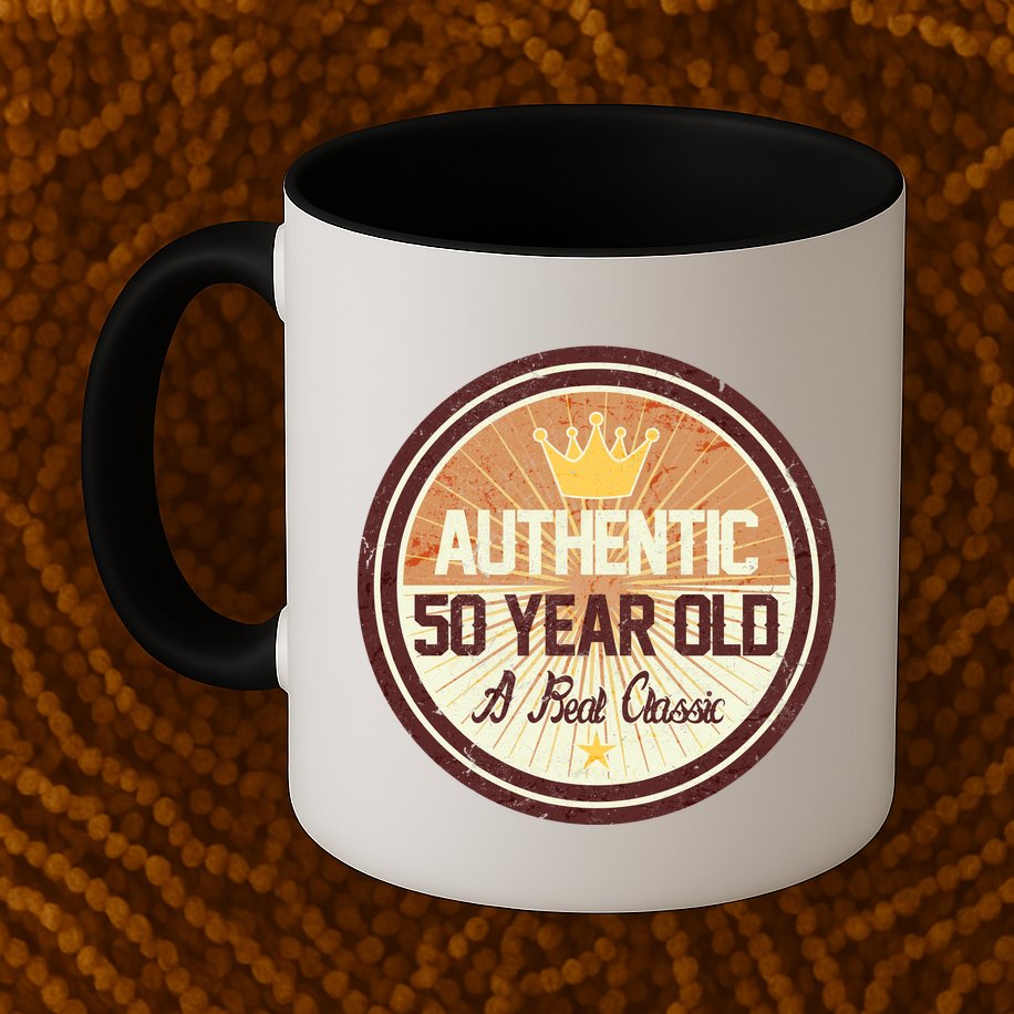 Authentic 50 Year Old Classic 50th Birthday Mug