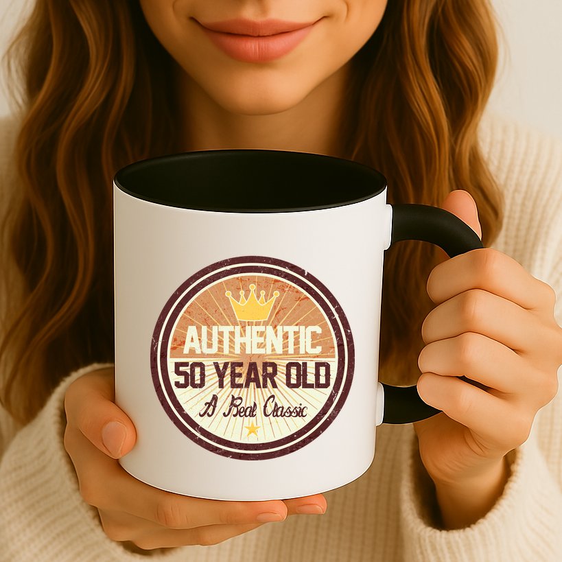Authentic 50 Year Old Classic 50th Birthday Mug