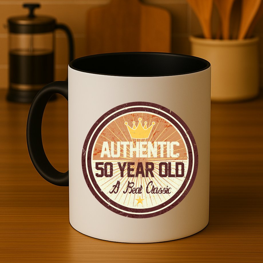 Authentic 50 Year Old Classic 50th Birthday Mug