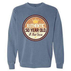 Authentic 50 Year Old Classic 50th Birthday Garment-Dyed Sweatshirt