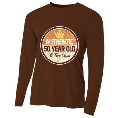 Authentic 50 Year Old Classic 50th Birthday Cooling Performance Long Sleeve Crew