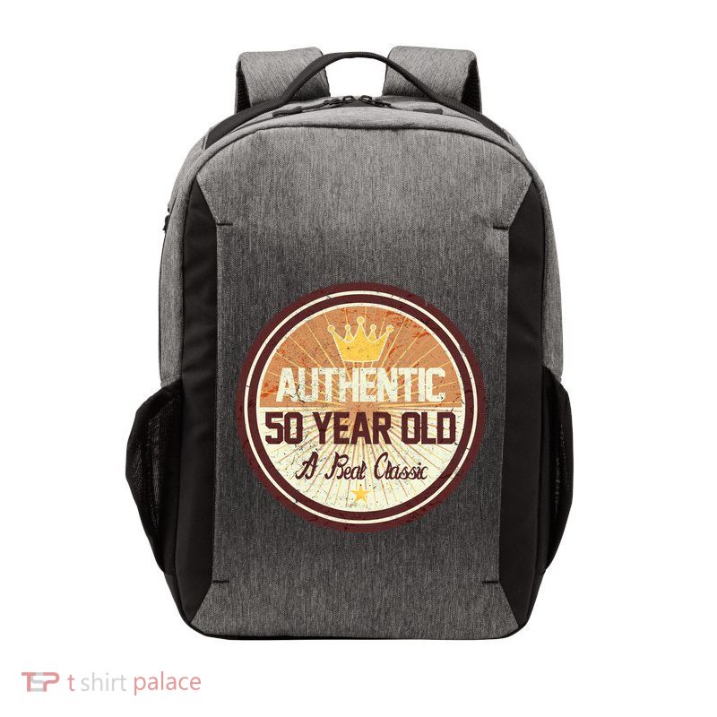 Authentic 50 Year Old Classic 50th Birthday Vector Backpack