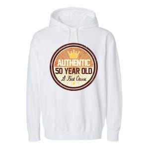 Authentic 50 Year Old Classic 50th Birthday Garment-Dyed Fleece Hoodie