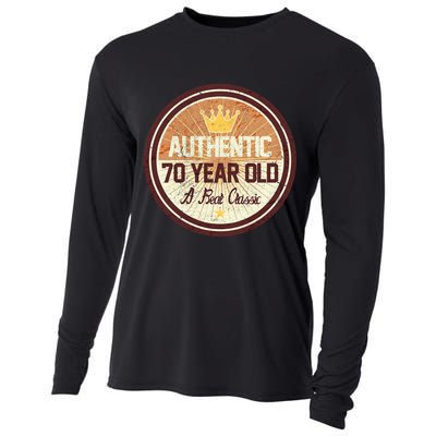 Authentic 70 Year Old Classic 70th Birthday Cooling Performance Long Sleeve Crew