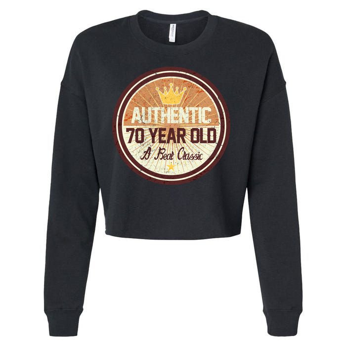 Authentic 70 Year Old Classic 70th Birthday Cropped Pullover Crew