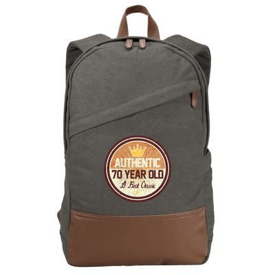 Authentic 70 Year Old Classic 70th Birthday Cotton Canvas Backpack