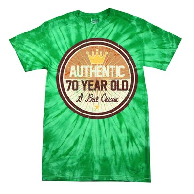 Authentic 70 Year Old Classic 70th Birthday Tie-Dye T-Shirt