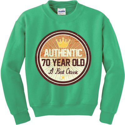 Authentic 70 Year Old Classic 70th Birthday Kids Sweatshirt