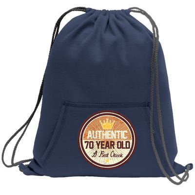 Authentic 70 Year Old Classic 70th Birthday Sweatshirt Cinch Pack Bag