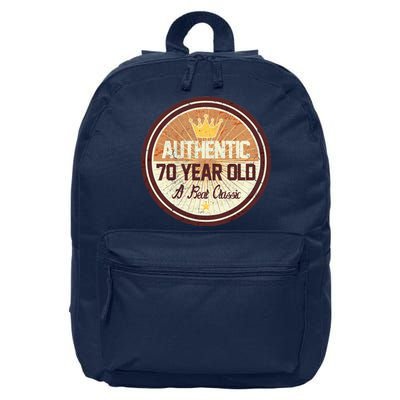 Authentic 70 Year Old Classic 70th Birthday 16 in Basic Backpack