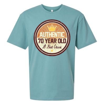 Authentic 70 Year Old Classic 70th Birthday Sueded Cloud Jersey T-Shirt