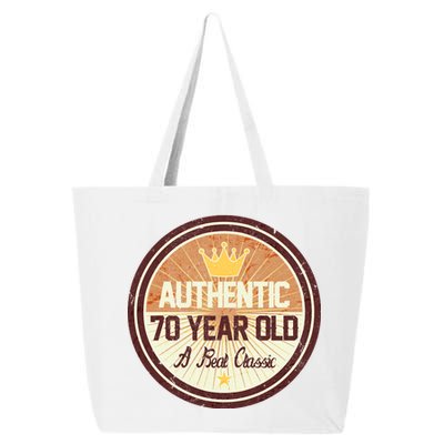 Authentic 70 Year Old Classic 70th Birthday 25L Jumbo Tote