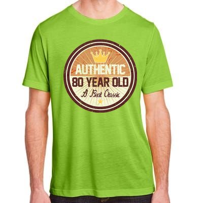 Authentic 80 Year Old Classic 80th Birthday Adult ChromaSoft Performance T-Shirt