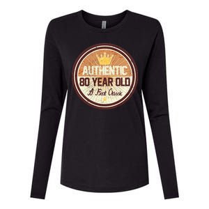 Authentic 80 Year Old Classic 80th Birthday Womens Cotton Relaxed Long Sleeve T-Shirt