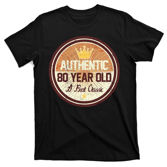 Authentic 80 Year Old Classic 80th Birthday T-Shirt