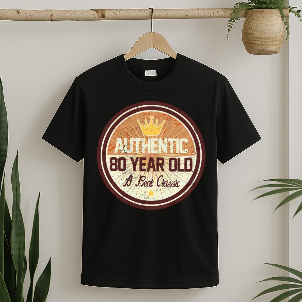 Authentic 80 Year Old Classic 80th Birthday T-Shirt