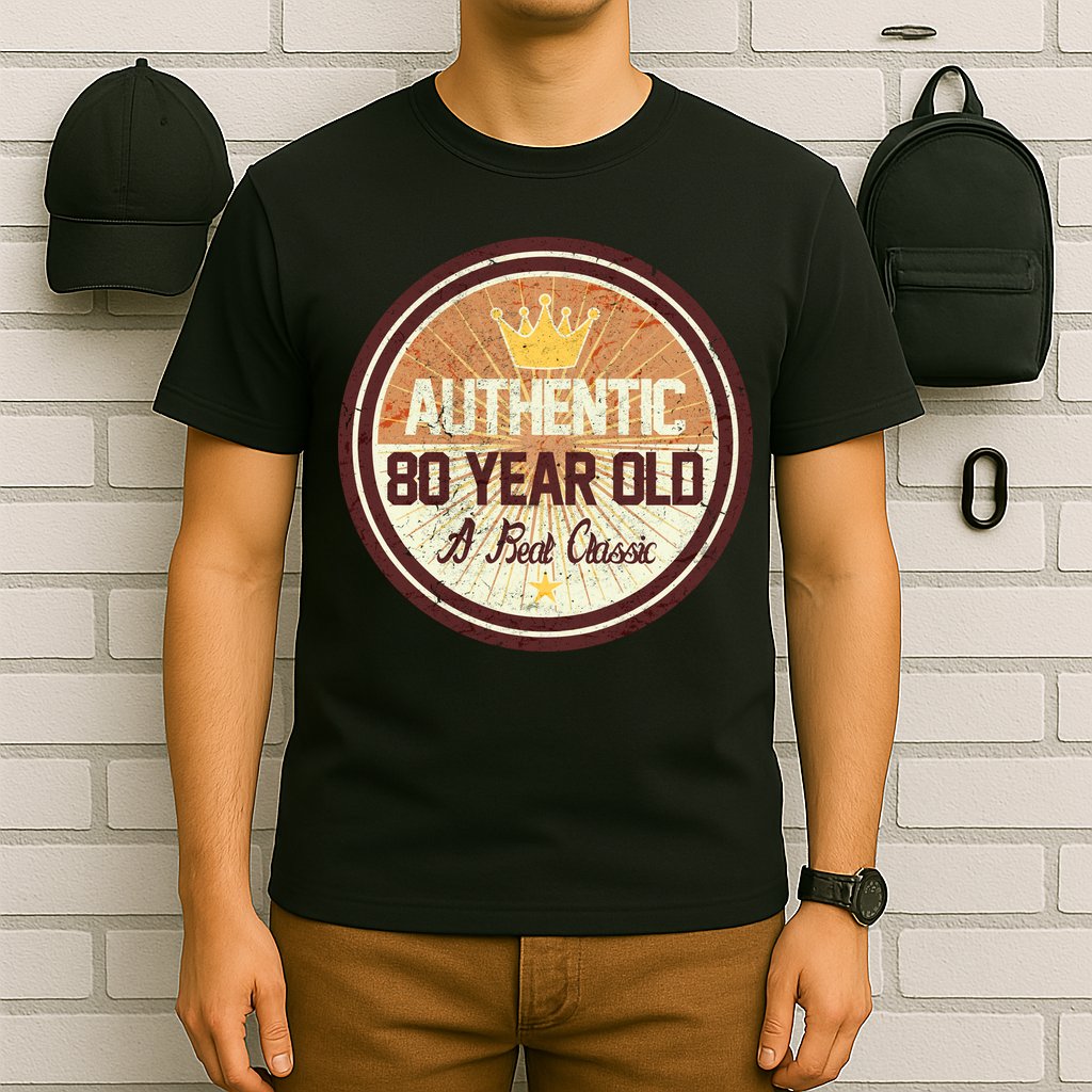 Authentic 80 Year Old Classic 80th Birthday T-Shirt