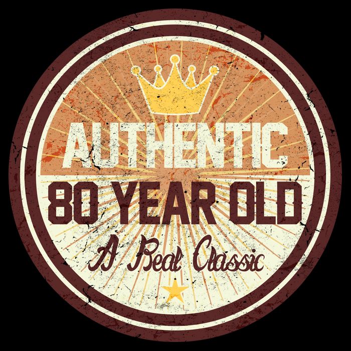 Authentic 80 Year Old Classic 80th Birthday Drawstring Bag