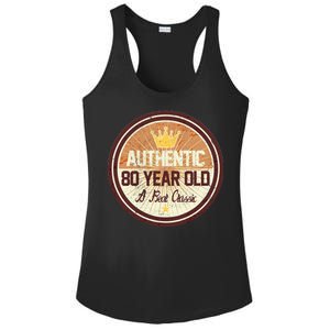 Authentic 80 Year Old Classic 80th Birthday Ladies PosiCharge Competitor Racerback Tank