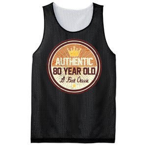 Authentic 80 Year Old Classic 80th Birthday Mesh Reversible Basketball Jersey Tank