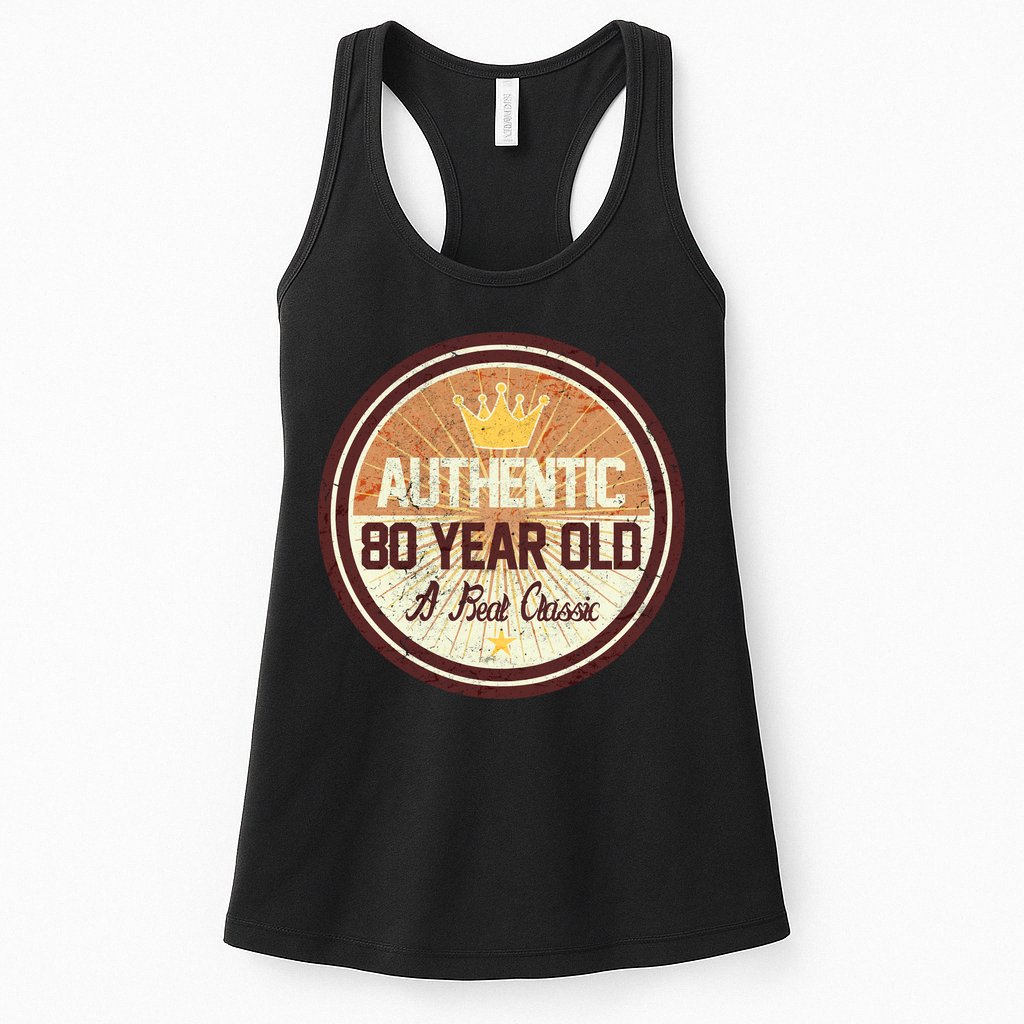 Authentic 80 Year Old Classic 80th Birthday Womens Tank Top