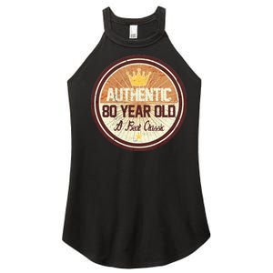 Authentic 80 Year Old Classic 80th Birthday Women's Perfect Tri Rocker Tank