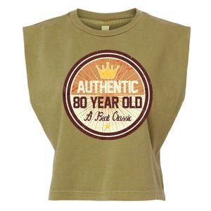 Authentic 80 Year Old Classic 80th Birthday Garment-Dyed Women's Muscle Tee