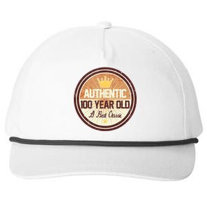 Authentic 90 Year Old Classic 90th Birthday Snapback Five-Panel Rope Hat