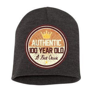 Authentic 90 Year Old Classic 90th Birthday Short Acrylic Beanie