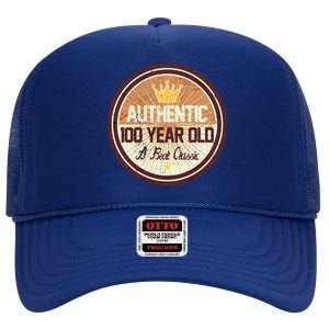 Authentic 90 Year Old Classic 90th Birthday High Crown Mesh Back Trucker Hat