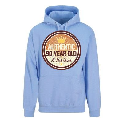 Authentic 90 Year Old Classic 90th Birthday Unisex Surf Hoodie